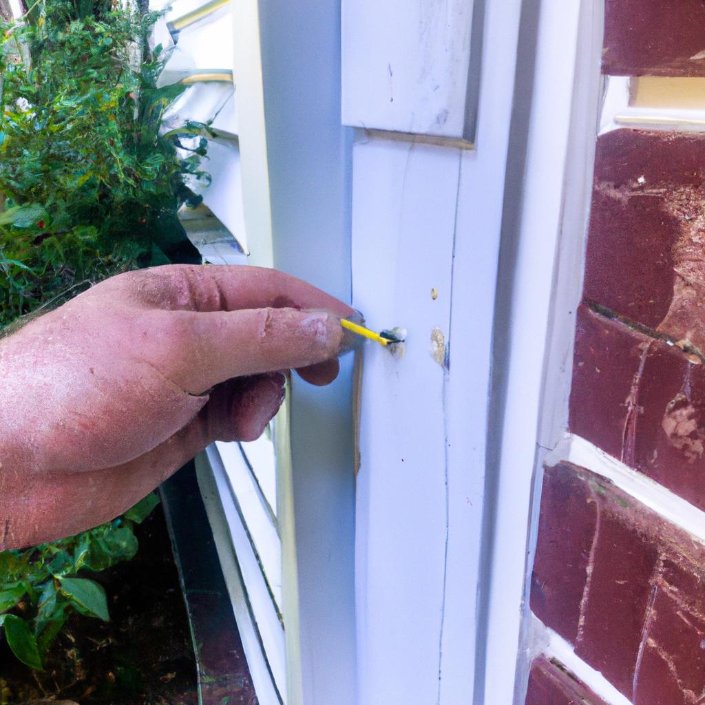 A proactive homeowner taking steps to protect their property from critter invasions in Richmond, VA.