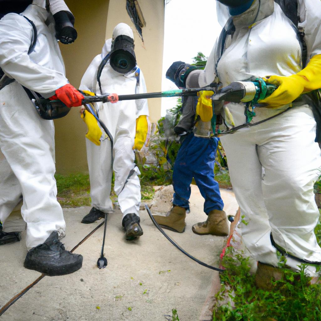 Dedicated pest control experts ensuring the safety of both residents and themselves during the pest control process.