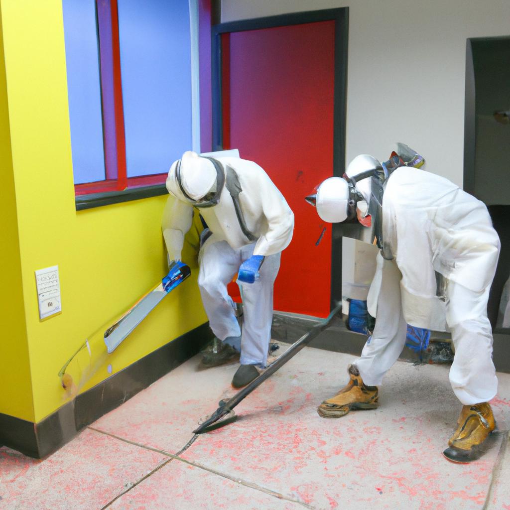 Pest control professionals using state-of-the-art technology to eradicate termites.